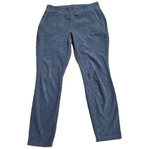 Lands' End Corduroy Pants Women's Size SP Gray Ribbed Elastic Waist Casual